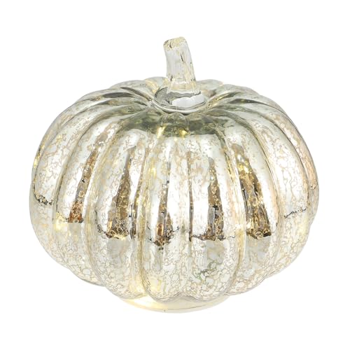 ARTSEWPLY LED Halloween Glas Kürbis Lampe ohne Batterie Flackerndes LED Pumpkin Light Sichere Herbstdeko für Party Zuhause Garten Halloween und Thanksgiving Silberfarbenes Windlicht Ornament ARTSEWPLY LED Halloween Glas Kürbis Lampe ohne Batterie Flackerndes LED Pumpkin Light Sichere Herbstdeko für Party Zuhause Garten Halloween und Thanksgiving Silberfarbenes Windlicht Ornament von ARTSEWPLY
