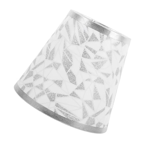 ARTSEWPLY Lampenschirm Stoff Silber Diamantmuster Transparenter Lampenschirm Ersatz für Wand und Deckenleuchten Wohnzimmer Schlafzimmer Beleuchtung von ARTSEWPLY