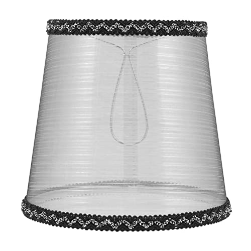 ARTSEWPLY Lampenschirm Transparent Schwarz Silber Clip Lampenschirm aus Robustem Stoffgewebe Vielseitig für Deckenleuchte Schreibtisch und Stehlampe Dekorativ für Wohn und Arbeitszimmer ARTSEWPLY Lampenschirm Transparent Schwarz Silber Clip Lampenschirm aus Robustem Stoffgewebe Vielseitig für Deckenleuchte Schreibtisch und Stehlampe Dekorativ für Wohn und Arbeitszimmer von ARTSEWPLY