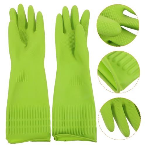 ARTSEWPLY Lange Wiederverwendbare Spülhandschuhe aus Robustem Latex Öl Schmutzresistent mit Verlängerten Bündchen Komfortabel und Schützend für Haushalt Küche und Reinigung Grün ARTSEWPLY Lange Wiederverwendbare Spülhandschuhe aus Robustem Latex Öl Schmutzresistent mit Verlängerten Bündchen Komfortabel und Schützend für Haushalt Küche und Reinigung Grün von ARTSEWPLY