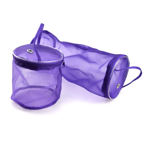ARTSEWPLY Leichte Strickgarn Aufbewahrungstasche S in Violett Natürlicher Materialmix Kompakter Knitting Holder und Tote Organizer für Strickbegeisterte Projekt und Garnaufbewahrung von ARTSEWPLY