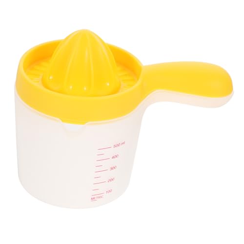 ARTSEWPLY Manuelle Zitronenpresse aus Robustem PP Transparenter Gelber Hand entsafter für Zitrusfrüchte Einfacher Fruchtsaft quetscher für Zitronen Orangen und Grapefruits Langlebig und von ARTSEWPLY