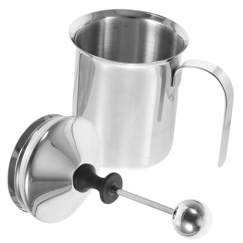 ARTSEWPLY Milchaufschäumer mit Doppel Mesh Sieb Handbetriebener Milchfrother für Cappuccino Kaffee Sahne Milchmixer Geeignet für Kuhmilch und Pflanzliche Milchsorten von ARTSEWPLY