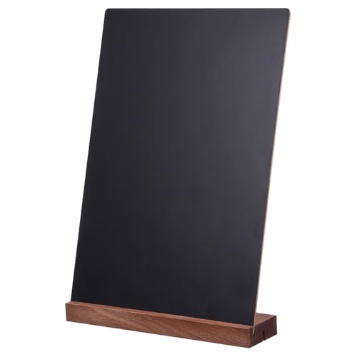 ARTSEWPLY Mini Kreidetafel mit Stabilem Holzständer Tragbares Tisch Display Beschreibbar für Restaurants Cafés Buffets und Kreative Handzeichnungen Doppelposition Aufrecht Neigend von ARTSEWPLY