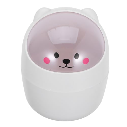 ARTSEWPLY Mini Schwingdeckel Mülleimer Tischabfallbehälter Cartoon Tier Kompakter Desktop Waste Bin für Büro und Zuhause Multifunktionaler Aufbewahrungsbehälter Farbenfroher Kleiner von ARTSEWPLY
