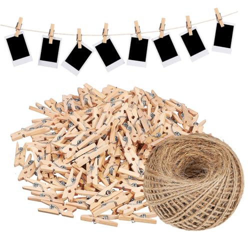 ARTSEWPLY Natürliche Juteschnur mit Holzklammern Robuste Hanfseil Gartenbastelschnur für DIY Kunst Geschenkverpackung und Dekoration Vielseitig Einsetzbar Einfach Zuschneidbar ARTSEWPLY Natürliche Juteschnur mit Holzklammern Robuste Hanfseil Gartenbastelschnur für DIY Kunst Geschenkverpackung und Dekoration Vielseitig Einsetzbar Einfach Zuschneidbar von ARTSEWPLY