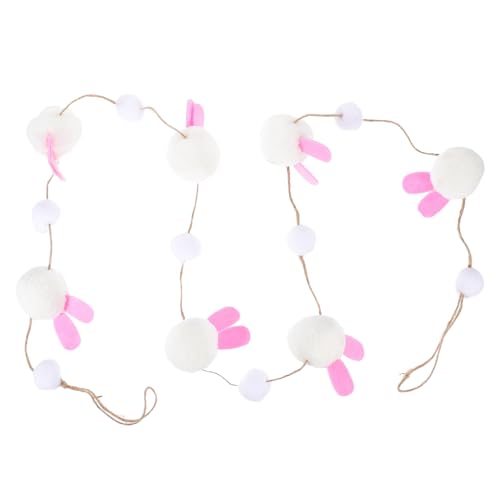 ARTSEWPLY Osterhase Wimpelkette aus Wollfilz Hängende Osterdeko für Drinnen und Draußen Mehrfarbiges Banner für Party Tür Fenster Garten Einfache Montage Langlebig und Wiederverwendbar von ARTSEWPLY