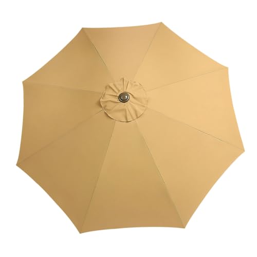 ARTSEWPLY Outdoor Sonnenschirm Ersatzbezug Polyester Khaki Seiten Courtyard Design Passend für Rippen Patio Sonnenschirm Schirmbespannung Ersatz Canopy Replacement von ARTSEWPLY