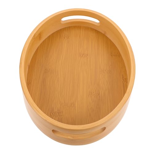 ARTSEWPLY Oval Serviertablett Aus Holz Mit Zwei Griffen Zum Servieren Von Speisen Und Desserts Naturmaserung Für Küche Und Essbereich ARTSEWPLY Oval Serviertablett Aus Holz Mit Zwei Griffen Zum Servieren Von Speisen Und Desserts Naturmaserung Für Küche Und Essbereich von ARTSEWPLY