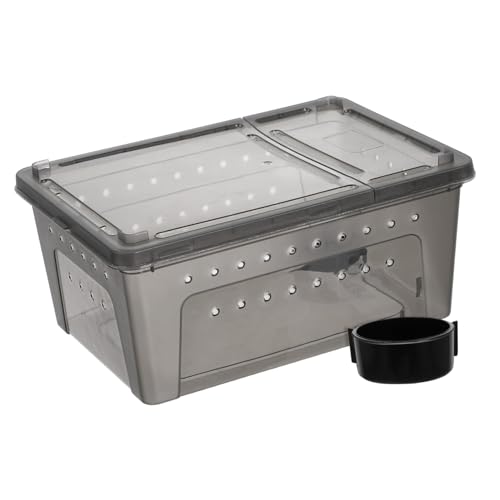 ARTSEWPLY Reptilien Aufzuchtbox mit Futterbox Kunststoff Terrarium mit Belüftung Löchern Leicht zu Reinigen für Schildkröten Gehege und Diverse Reptilien Haustiere Teiliges Schwarz ARTSEWPLY Reptilien Aufzuchtbox mit Futterbox Kunststoff Terrarium mit Belüftung Löchern Leicht zu Reinigen für Schildkröten Gehege und Diverse Reptilien Haustiere Teiliges Schwarz von ARTSEWPLY