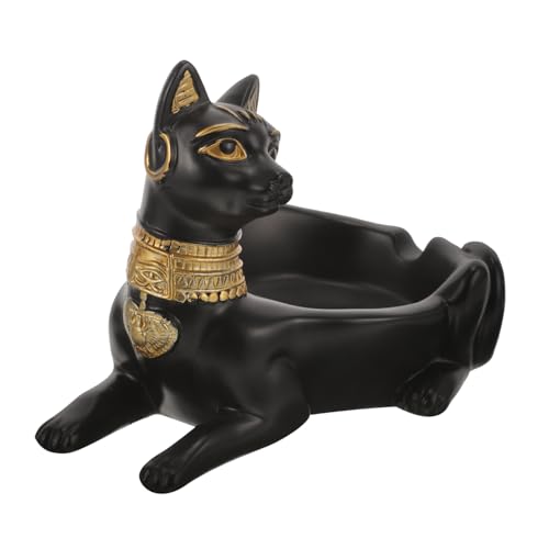 ARTSEWPLY Resin Schmuckablage Katze Schmuckhalter Mehrzweck Aufbewahrungsbox Dekoratives Katzenfiguren Tablett für Schmuck und Kleinteile für Katzenliebhaber von ARTSEWPLY