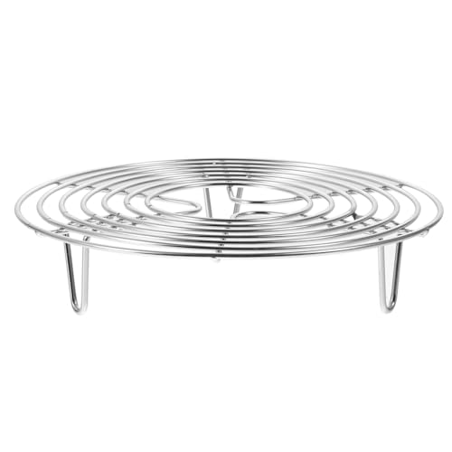 ARTSEWPLY Rundes Edelstahl Dampfgarer Einsatz Mehrzweck Steamer Rack mit Hochbein Kratzfestes Kochgestell für Gemüse Dampfbrötchen Dim Sum Schnelleres Dampfgaren Langlebiges Küchengerät von ARTSEWPLY