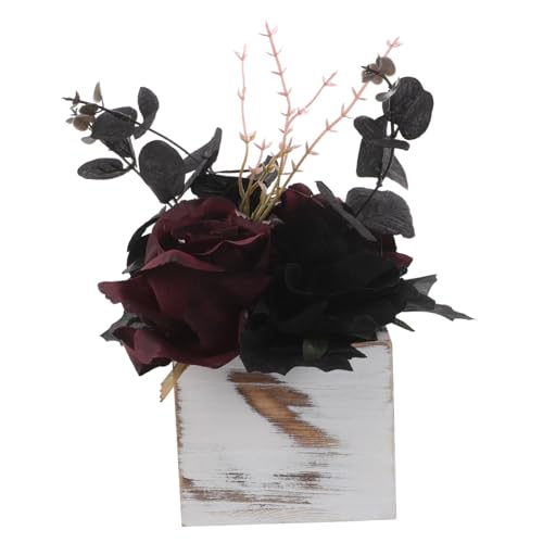 ARTSEWPLY Rustikale Künstliche Schwarze Blumenarrangements in Holzbox Pflegeleichtes Halloween Tischdekor Stilvolle Dekorative Mittelstücke für Wohnzimmer Essbereich und Festliche Feiern ARTSEWPLY Rustikale Künstliche Schwarze Blumenarrangements in Holzbox Pflegeleichtes Halloween Tischdekor Stilvolle Dekorative Mittelstücke für Wohnzimmer Essbereich und Festliche Feiern von ARTSEWPLY