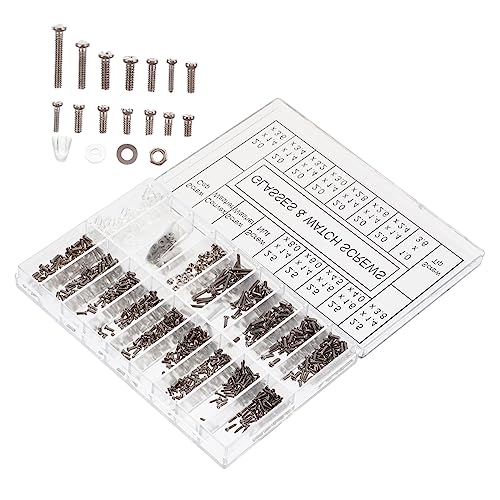ARTSEWPLY Schrauben Brillen Reparatur Metall Schrauben Kit mit Aufbewahrungsbox für Sonnenbrillen und Lesebrillen Zubehör Praktisch Kompakt von ARTSEWPLY