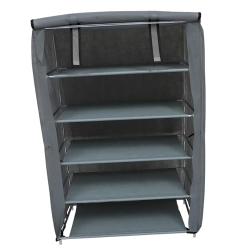 ARTSEWPLY Schuhschrank mit Staubschutz Platzsparender Schuhorganizer aus Robustem Material Mehrschichtiger Schuhschrank für Flur Schrank und Eingangsbereich Einfache Montage Langlebig und von ARTSEWPLY
