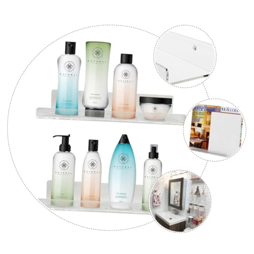ARTSEWPLY Schwebendes Transparent Wandregal Rundes Design Wandmontage Dekoregal Wohnzimmer Wandregal Schmal Display Regal für Platzsparende Wandaufbewahrung von ARTSEWPLY