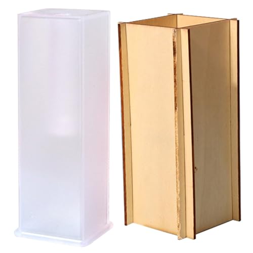 ARTSEWPLY Silikonform Vase DIY Blumentopf Gießform Rechteckig mit Ständer Transparente Epoxidharzform für Blumendekoration Einfach zu Entformen für Kreative Wohnraumdeko und Geschenke ARTSEWPLY Silikonform Vase DIY Blumentopf Gießform Rechteckig mit Ständer Transparente Epoxidharzform für Blumendekoration Einfach zu Entformen für Kreative Wohnraumdeko und Geschenke von ARTSEWPLY