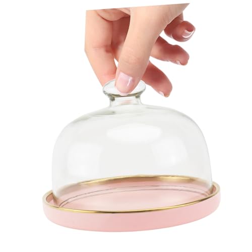 ARTSEWPLY Snack Tray Cover Set mit Transparentem Glasdeckel und Keramik Tablett Staubdichte Desserthaube für Kuchenpräsentation Eleganter Food Preservation Dome für Party und Küche ARTSEWPLY Snack Tray Cover Set mit Transparentem Glasdeckel und Keramik Tablett Staubdichte Desserthaube für Kuchenpräsentation Eleganter Food Preservation Dome für Party und Küche von ARTSEWPLY