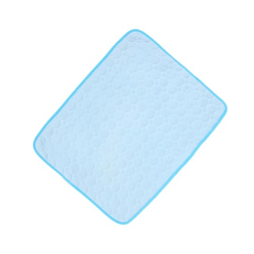 ARTSEWPLY Sommer Pet Cooling Mat EIS Seide Kühlmatte für Mittelgroße Hunde und Katzen Atmungsaktiv Selbstkühlend Waschbar Leicht rutschfest Geeignet für Indoor Outdoor Auto Sofa Hellblau von ARTSEWPLY