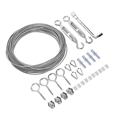 ARTSEWPLY Steel Wire Rope Kit mit Einstellbarem Drahtseil spanner Schwerlast kabelsatz für Outdoor hängelampen Zeltschnur spanner und Seilspannschloss Hochfeste Verbindung für Vielseitige ARTSEWPLY Steel Wire Rope Kit mit Einstellbarem Drahtseil spanner Schwerlast kabelsatz für Outdoor hängelampen Zeltschnur spanner und Seilspannschloss Hochfeste Verbindung für Vielseitige von ARTSEWPLY