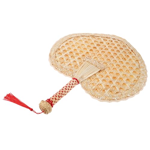 ARTSEWPLY Straw Hand Fan Handgewebter Fächer im Chinesischen Stil Handgemachter Sommer Handventilator Dekorativer Handfächer für und Außen Leicht und Praktisch für Strandpartys und von ARTSEWPLY