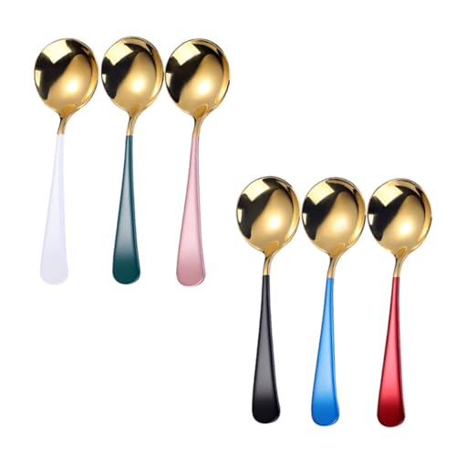 ARTSEWPLY Teiliges Runde Edelstahl Löffel Rostfrei Multifunktional für Wassermelon Suppe Eiscreme Kaffee für Zuhause Party Bar Vielseitige Küchenhelfer von ARTSEWPLY