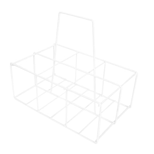 ARTSEWPLY Tragbarer Bierflaschenhalter aus Robustem Eisen Mehrschichtiger Flaschenträger mit Griff Multifunktionaler Milchflaschen Bierflaschenständer für Küche und Bar Weißes ARTSEWPLY Tragbarer Bierflaschenhalter aus Robustem Eisen Mehrschichtiger Flaschenträger mit Griff Multifunktionaler Milchflaschen Bierflaschenständer für Küche und Bar Weißes von ARTSEWPLY