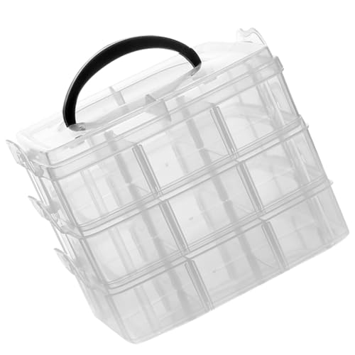 ARTSEWPLY Transparente Kunststoff Schmuckbox mit Fächern Abnehmbare Haargummi aufbewahrung Tragbarer Organizer für Kleinteile Leicht und Kompakt für Tisch und Reise ARTSEWPLY Transparente Kunststoff Schmuckbox mit Fächern Abnehmbare Haargummi aufbewahrung Tragbarer Organizer für Kleinteile Leicht und Kompakt für Tisch und Reise von ARTSEWPLY
