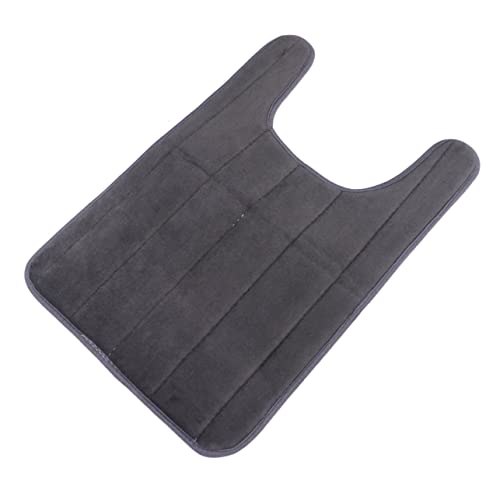 ARTSEWPLY U Förmige Memory Foam Toilettenmatte Rutschfester Badvorleger Dunkelgrau Hautfreundlich und Pflegeleicht für Badezimmer mit Rutschfester Unterseite von ARTSEWPLY