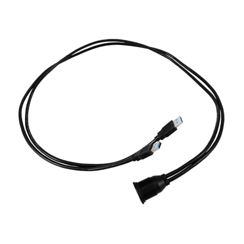 ARTSEWPLY USB Panel Mount Kabel Dual USB Auto Verlängerungskabel für Lkw Boot Motorrad Armaturenbrett ARTSEWPLY USB Panel Mount Kabel Dual USB Auto Verlängerungskabel für Lkw Boot Motorrad Armaturenbrett von ARTSEWPLY