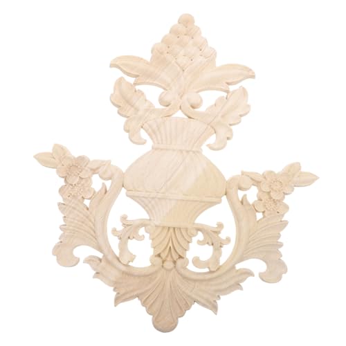 ARTSEWPLY Unlackierte Holzapplikation Geschnitztes Holzornament für Möbel DIY Dekoration Praktische Holzschnitzerei für Schränke Betten Türen Vielseitige Vintage Möbelverzierung aus von ARTSEWPLY