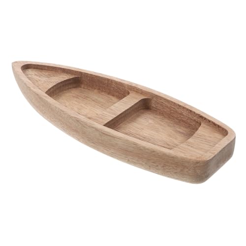 ARTSEWPLY Unvollendetes Holzboot Modell Kleine Naturholzkanu Dekoratives DIY Bastelprojekt Robust Handgefertigt Für Schreibtisch Bücherregal Wohnzimmer von ARTSEWPLY