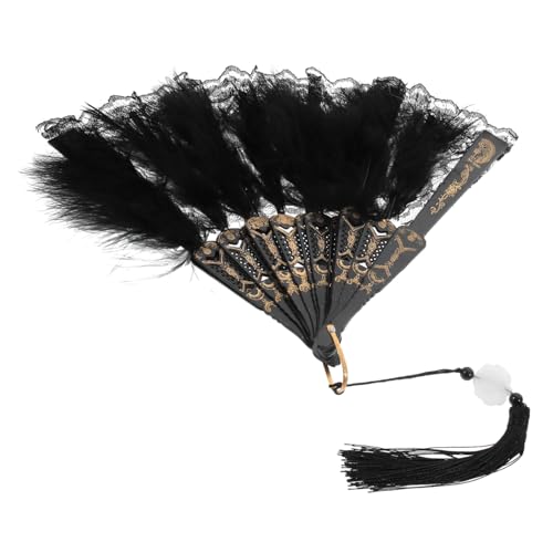 ARTSEWPLY Vintage Faltbarer Handfächer aus Stabilen Federn mit Quaste Dekorativer Handventilator für Damen Braut und Party Langlebiger Plume Fächer für Hochzeit und Kostüm ARTSEWPLY Vintage Faltbarer Handfächer aus Stabilen Federn mit Quaste Dekorativer Handventilator für Damen Braut und Party Langlebiger Plume Fächer für Hochzeit und Kostüm von ARTSEWPLY