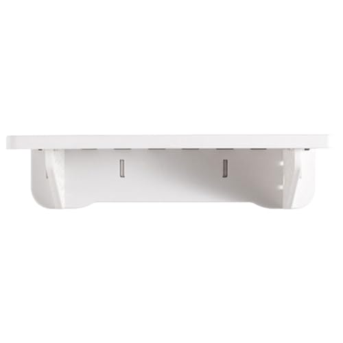 ARTSEWPLY Wandmontiertes Badregal aus Robustem Klappbar Platzsparend Vielseitiger Badezimmer Organizer für Handtücher Kosmetik und Toilettenartikel Weiß Einfache Montage ohne Bohren von ARTSEWPLY
