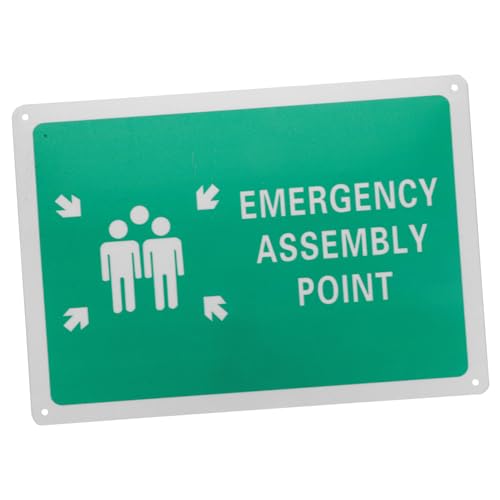 ARTSEWPLY Warnschild Aluminium Notfall Sammelpunkt Signale Hochsichtbar Witterungsbeständig für Schulen Fabriken Einkaufszentren Sicherheitskennzeichnung ARTSEWPLY Warnschild Aluminium Notfall Sammelpunkt Signale Hochsichtbar Witterungsbeständig für Schulen Fabriken Einkaufszentren Sicherheitskennzeichnung von ARTSEWPLY