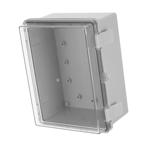 ARTSEWPLY Wasserdichte Kunststoff Verteilerdose mit Scharnierdeckel und Montageschienen Outdoor Anschlusskasten für Stromversorgung und Sicherheitsüberwachung Staubdicht und Robust von ARTSEWPLY