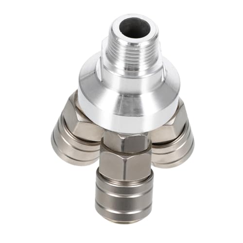 ARTSEWPLY Wege Luftverteiler Schnellkupplung aus Metall Selbstsicherndes Pneumatik Anschlussstück mit Gewinde Robustes Kompressor Zubehör für Effiziente Druckluftverteilung und Einfache ARTSEWPLY Wege Luftverteiler Schnellkupplung aus Metall Selbstsicherndes Pneumatik Anschlussstück mit Gewinde Robustes Kompressor Zubehör für Effiziente Druckluftverteilung und Einfache von ARTSEWPLY