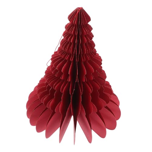 ARTSEWPLY Weihnachtsbaummodell Mit Wabenmotiv, Weihnachtsbaumstatue Mit Wabenmotiv, Weihnachtsbaum, Tischplatte, Wabenbaum, Papier-weihnachtsbaummodell, Modell in Form Eines Weihnachtsbaums von ARTSEWPLY