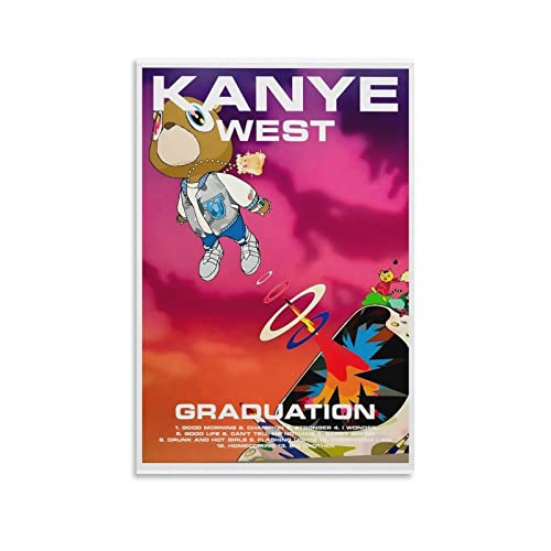Leinwand-Poster "Graduation by Kanye West", für Schlafzimmer, Dekoration, Landschaft, Büro, Valentinstag, Geburtstag, ohne Rahmen, 30 x 45 cm von ARTSIE