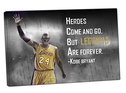 ARTSPRINTS Kobe Bryant Legend Heroes Foto Bild Basketball Farbe Bild Druck auf gerahmter Leinwand Wandkunst Heimdekoration 102 x 76 cm – 18 mm Tiefe ARTSPRINTS Kobe Bryant Legend Heroes Foto Bild Basketball Farbe Bild Druck auf gerahmter Leinwand Wandkunst Heimdekoration 102 x 76 cm – 18 mm Tiefe von ARTSPRINTS