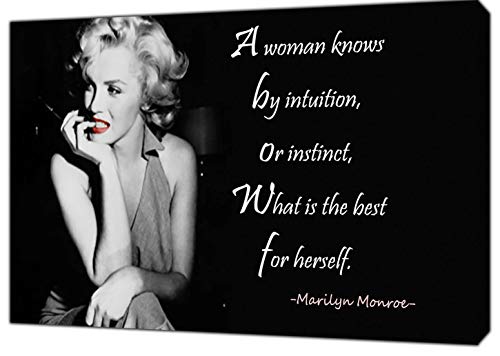 artsprints Kunstdruck auf gerahmter Leinwand, Motiv: Marilyn Monroe und ihr Zitat, 38 mm tief von ARTSPRINTS