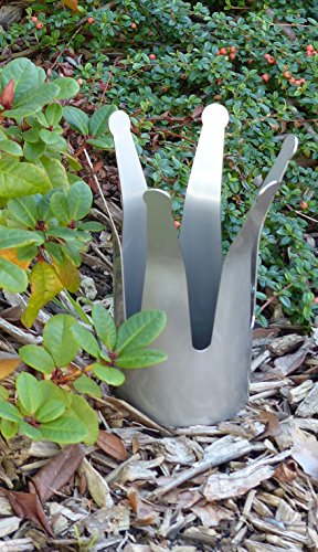 ARTTEC Design Krone S (Ø10 x H20 cm) Pflanzkübel und Rankhilfe, Deko aus Edelstahl. Übertopf Pflanzkübel Deko – Witterungsbeständig statt Rostoptik – Garten Metall ohne Rost von ARTTEC Design