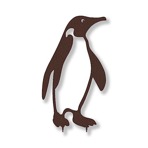 ARTTEC Design Pinguin (Stecker) (Edelrost) - hochwertige Gartendeko aus Metall - Rostdeko für Garten, Balkon & Terasse - Metall Gartenstecker - Made in Germany von ARTTEC Design