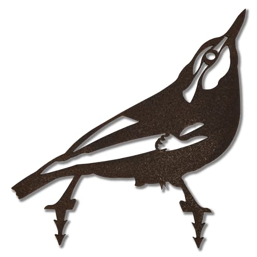 ARTTEC Vogel/Kleiber klein (Rostdeko) - hochwertige Gartendeko aus Metall - Rostdeko für Garten, Balkon & Terasse - Metall Gartenstecker - Made in Germany von ARTTEC Design