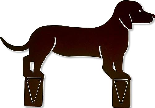 ARTTEC Hund (Edelrost-Deko) (Dackel) - hochwertige Gartendeko aus Metall - Rost Deko für Garten, Balkon & Terasse - Metall Deko zum Aufstellen - Made in Germany von ARTTEC Design