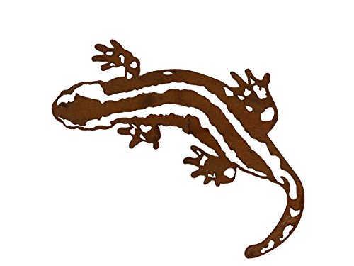 ARTTEC Salamander, Gecko, Eidechse (Edelrost-Deko) - hochwertige Gartendeko aus Metall - Rost Deko für Garten, Balkon & Terasse - Metall Deko zum Aufstellen - Made in Germany von ARTTEC Design