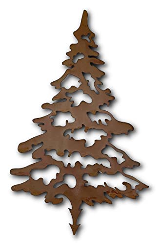 ARTTEC Weihmachtsbaum Mini (Stecker) (20 cm Rost) - hochwertige Gartendeko aus Metall - Rostdeko für Garten, Balkon & Terasse - Metall Gartenstecker - Made in Germany von ARTTEC Design