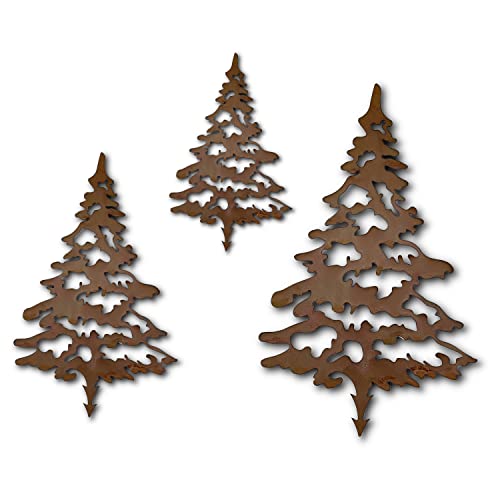 ARTTEC Weihmachtsbaum Mini (Stecker) (Set 10_15_20 cm Rost) - hochwertige Gartendeko aus Metall - Rostdeko für Garten, Balkon & Terasse - Metall Gartenstecker - Made in Germany von ARTTEC Design