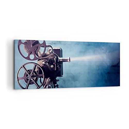 Bilder auf Leinwand 100x40cm Leinwandbild Film projektor gedächtnis geschichte Groß Wanddeko Bild Schlafzimmer Wandbilder Dekoration Wohnzimmer Wall Decor Canvas Wand Kunstdruck Art AB100x40-2671 von ARTTOR