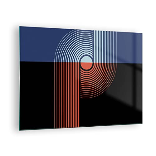 ARTTOR Bilder auf Glas Abstraktion Moderne Minimalismus Glasbild 70x50cm Wandbilder Dekoration Wohnzimmer Schlafzimmer Küche Deko Klein Wanddeko Bild im Glas Wand Kunstdruck Art Modern GAA70x50-4520 von ARTTOR